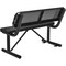Global Industrial 48L Outdoor Steel Bench with Backrest, Perforated Metal, Black 695744BK - alternate 4